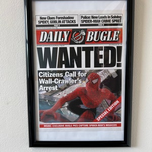 スパイダーマン デイリービューグル「指名手配」新聞小道具レプリカ