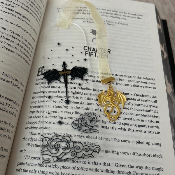 Signet Bookmarks Fourth Wing Acrylic Bookmark With Signet - Etsy