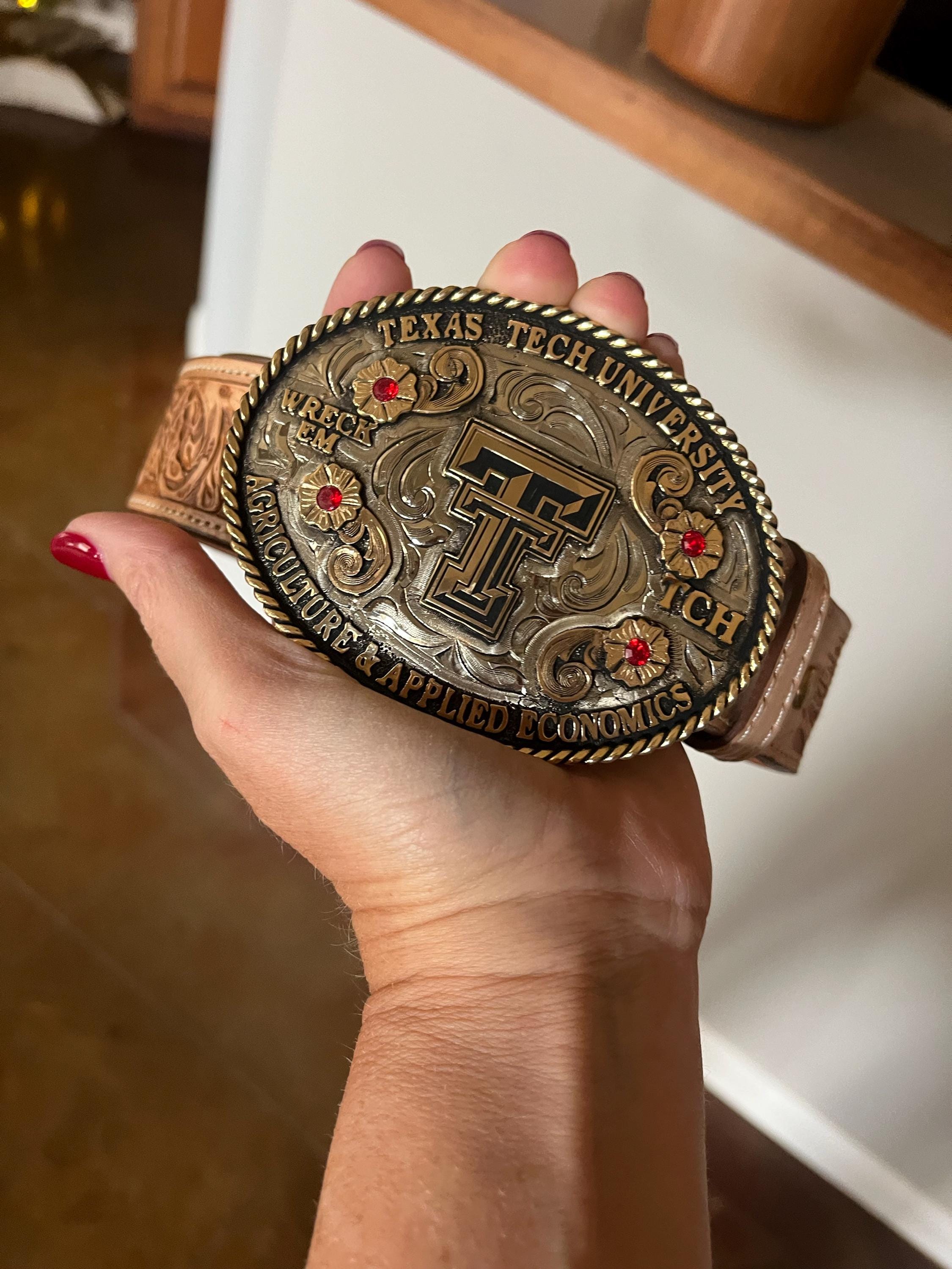Trophy Western Belt Buckle - Custom Made - German silver - Hand Engraved - Customize yours today!