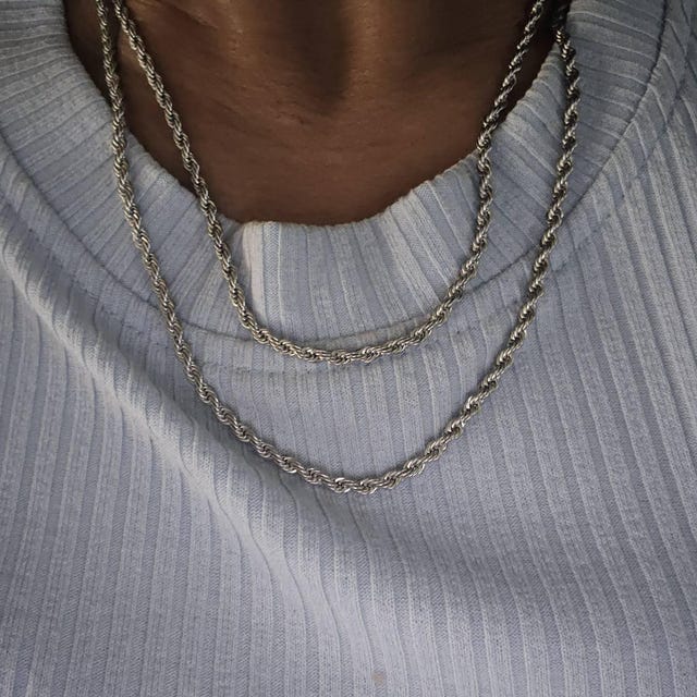 925 Solid Sterling Silver Necklace Chain, Chain Necklace, Silver