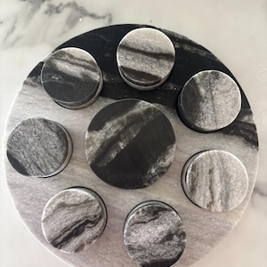 Luxury Marble CAPSULE Pill Box – Light Pink Stone Organiser for Pills, Earrings, Small Items Marble Decor