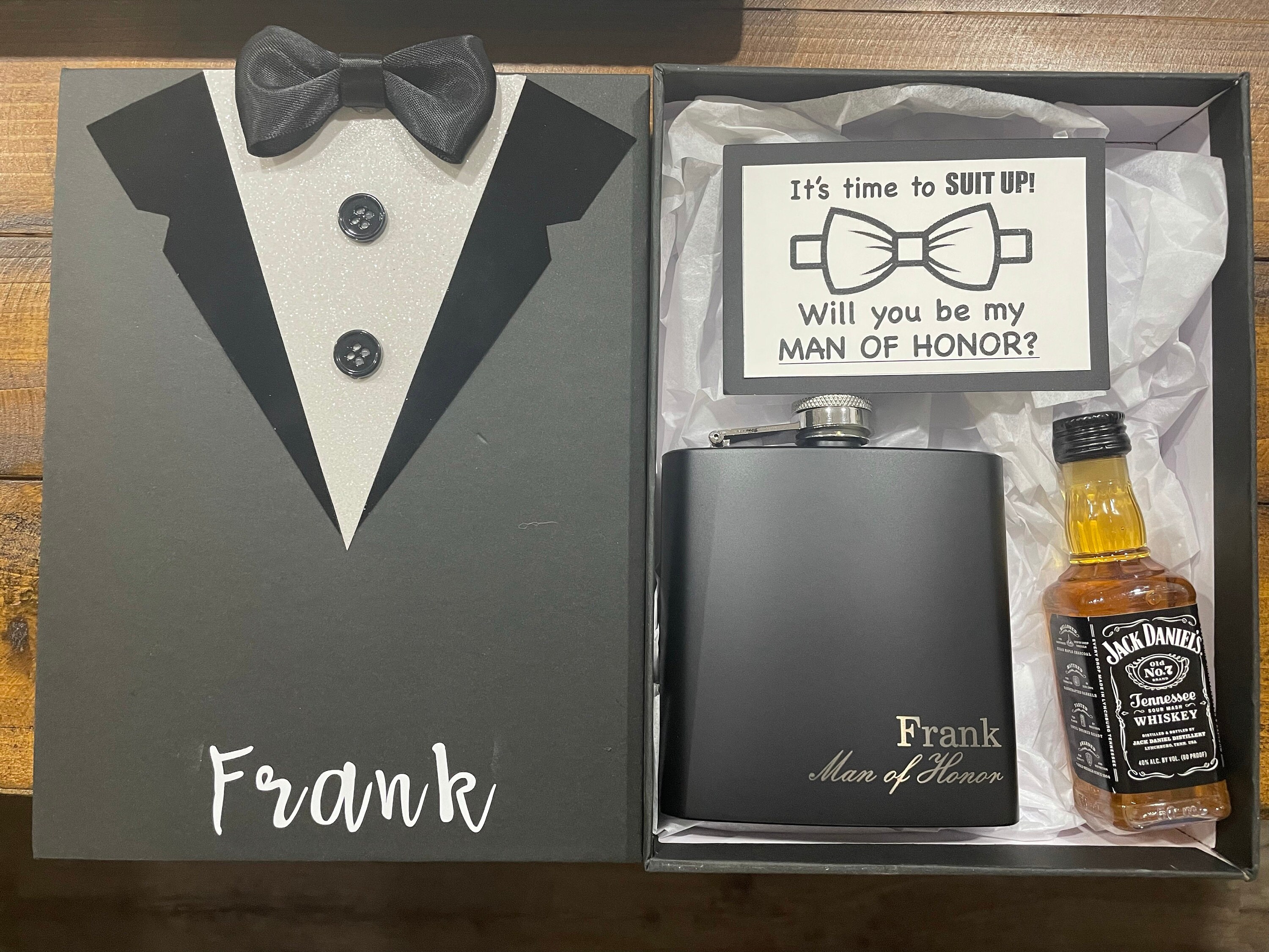 Tuxedo Gift Box Groomsmen and Best Man Proposal Gift Box Etsy