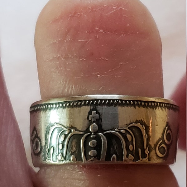 Silver Coin Ring Netherlands - Dutch Coin Ring - Netherlands 2 1/2 ...