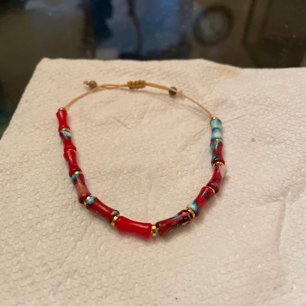 Natural Sea Sediment Beads Handmade Braided Healing Reiki Chakra Women Bracelet