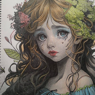 Delicate Forest Fairy Girls Fantasy Coloring Book Pt 2 , Adults Kids ...