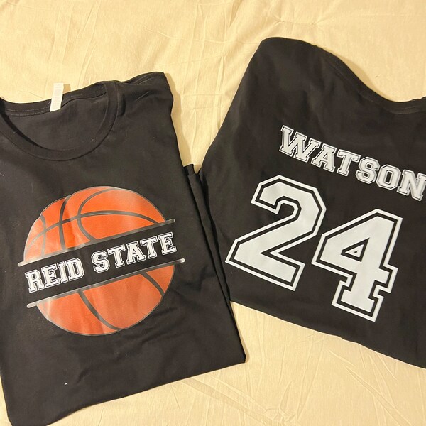 Custom Stitched Basketball T-Shirt - Personalized Name & Number | Slim Fit, Breathable Polyester