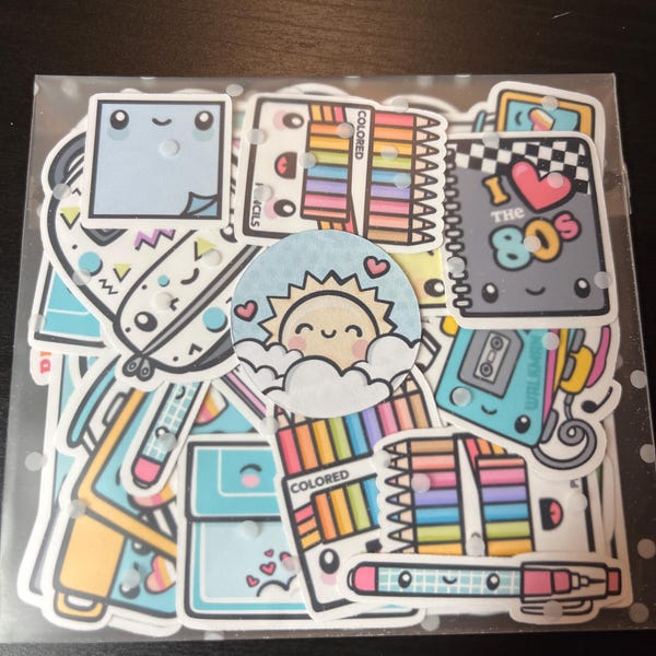 Cute Stationery Sticker Sheet - Etsy