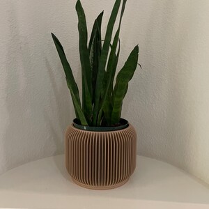 Indoor Wood Planter Pot, 3D Printed Planter, Home-decor Planter