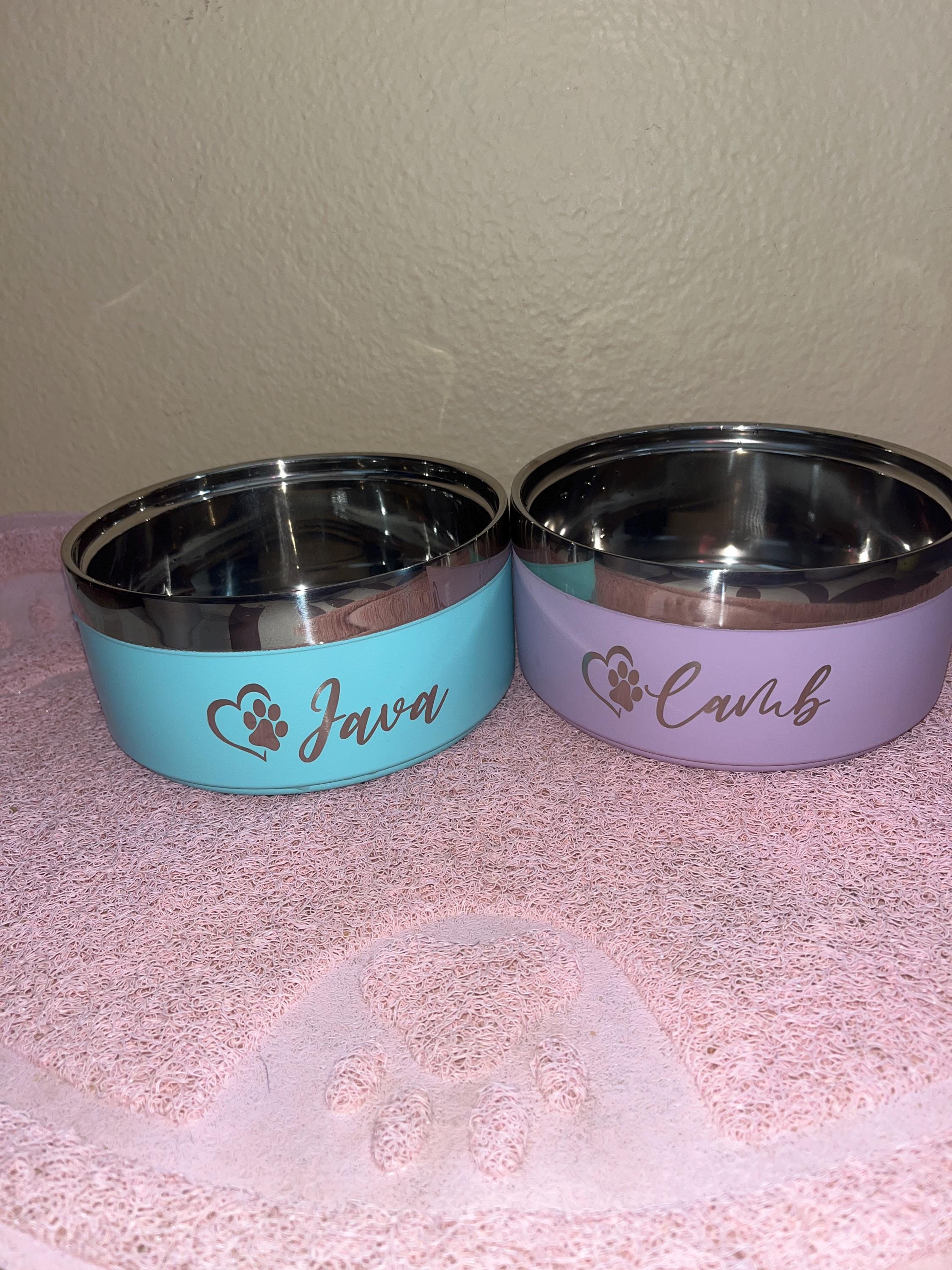 Custom Dog Bowl, Personalized Dog Food Bowl with Name, Dog Food/Water Bowls, Small-Large Bowls for Pet, Stainless Steel Cat Feeder Bowl Pet Gift