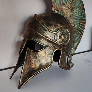 手作りのギリシャ・コリント式ヘルメット：古代ギリシャの鎧、コスプレ