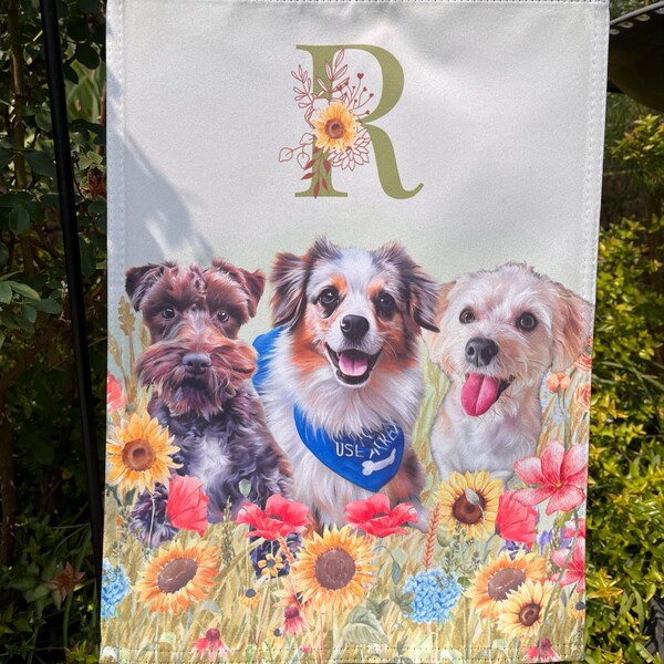 Spring Pet Garden Flag | Dog Garden Flag | Custom Photo Garden Flag ...