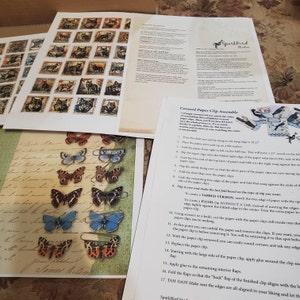 Butterfly Kisses Altered Paper Clips and Tabs for Journals and