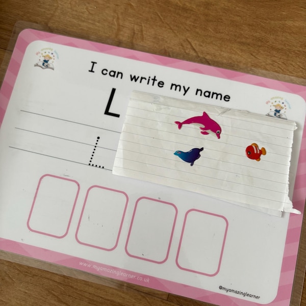 Personalised Name Tracing Worksheet: Early Years Learning (laminated ...