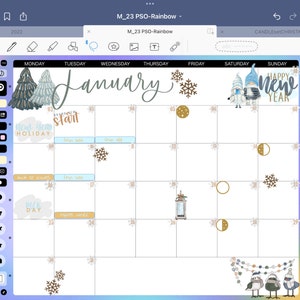 Color Changing Goodnotes Stickers, Moon Phases Stickers, Moon Stickers ...