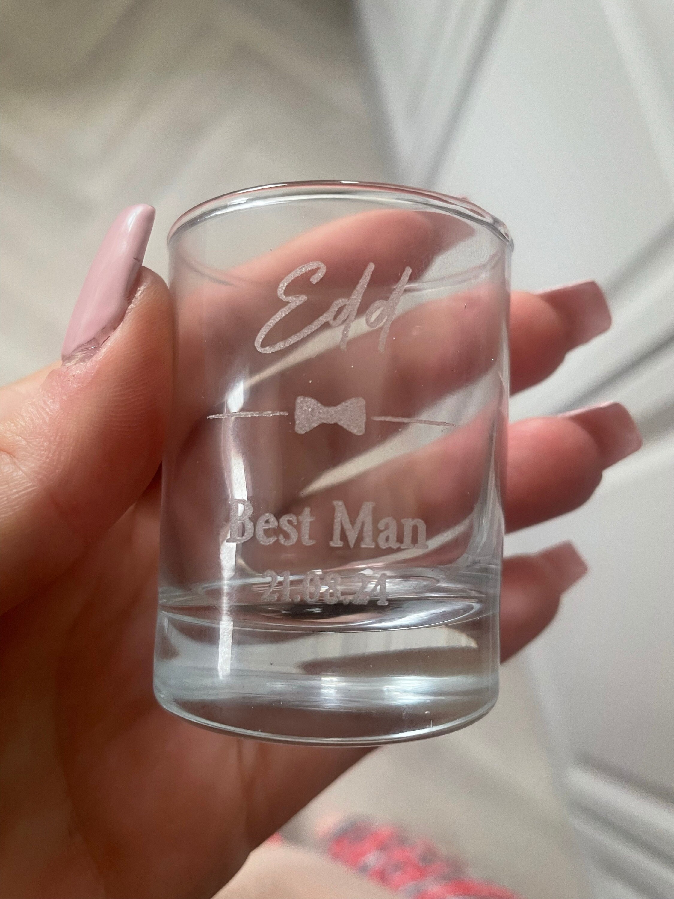Engraved Shot Glass Personalised Shot Glasses Novelty Gift Idea for Birthday Weddings Best Man Groomsman Gift