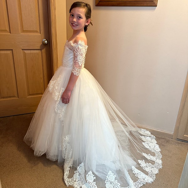 Blush Pink Lace Sweet 16 Dress Floral Ball Gown FD1223 main image 0
