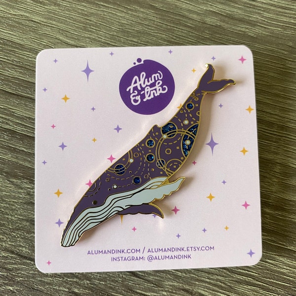 Orbital Humpback Space Whale Enamel Pin - Etsy