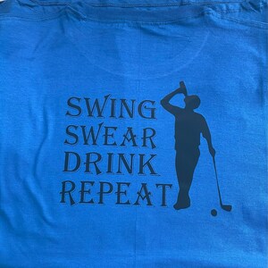 Lady Swing Swear Drink Repeat PNGSVG Files Golf Lady - Etsy