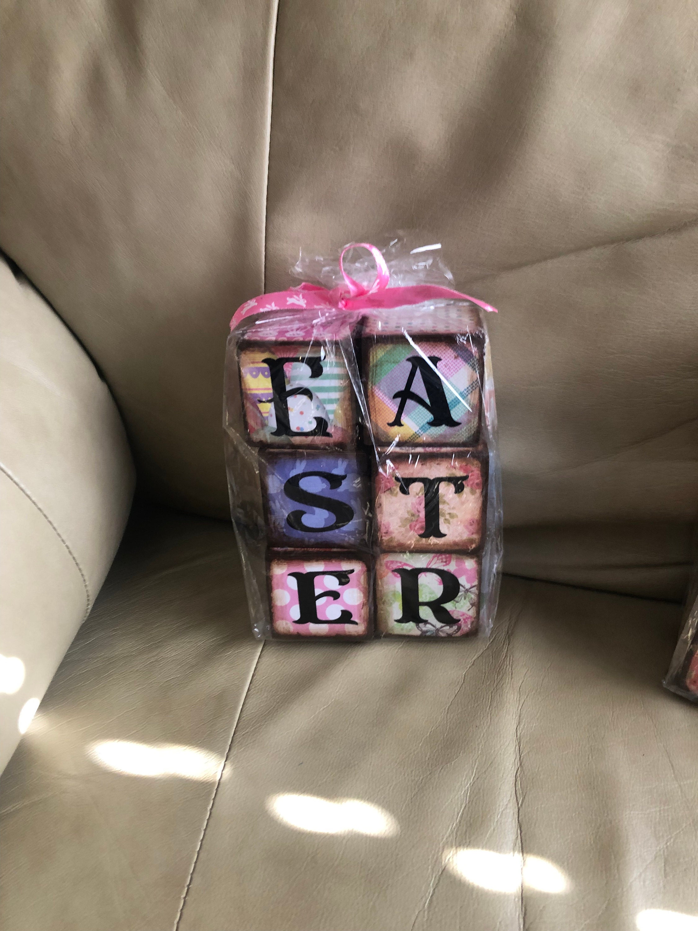 MADE TO ORDER-Easter Wood Blocks, Easter tier tray decor, Spring decor, farmhouse decor, wood blocks,
