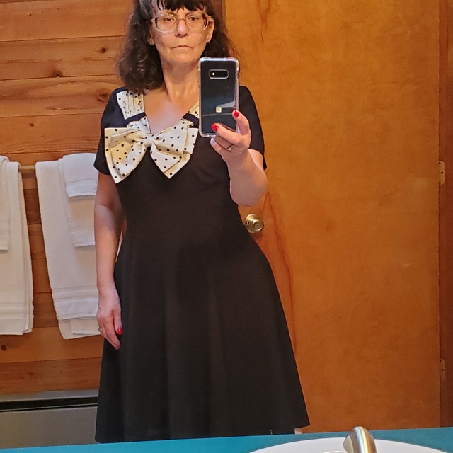 Polkadot Swing LBD / Custom Made Dress Retro 50s Made to