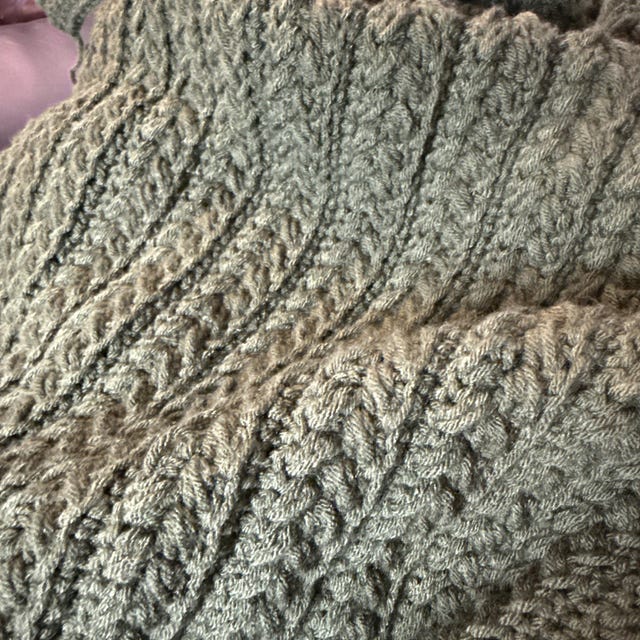 A customer's finished Braided Wheat Stitch Crochet Blanket PDF Pattern
