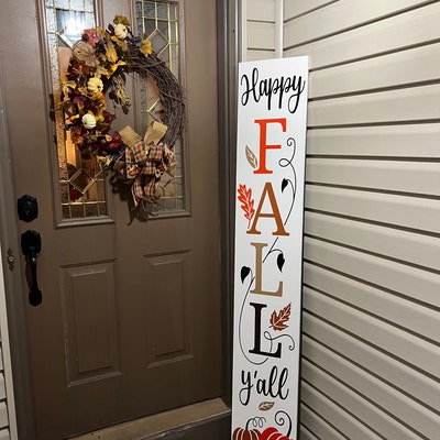 Happy Fall Y'all Vertical Sign SVG Cut File. for Personal and ...