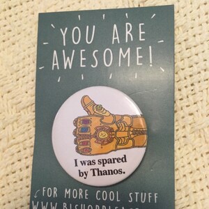 I Was Spared By Thanos The Avengers Infinity War Inspired Etsy