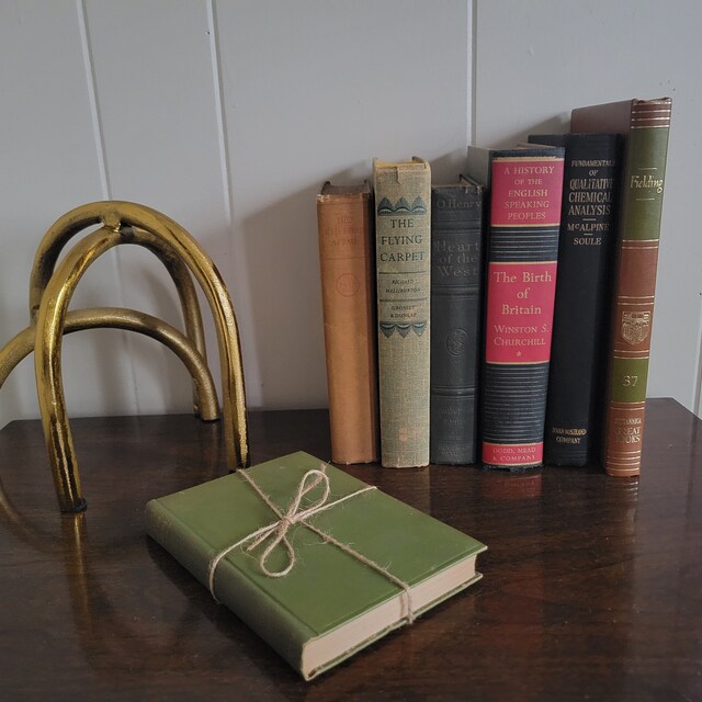Set of 7 Vintage Books Victorian Book Stacks Authentic