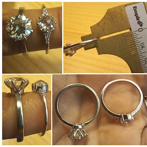 Antique Vintage 0.65 TCW Round Rose Cut Colorless Moissanite Engagement ...