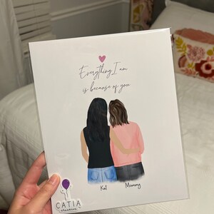 Personalized Framed Wall Art Mother and Daughter Mom Gift - Etsy