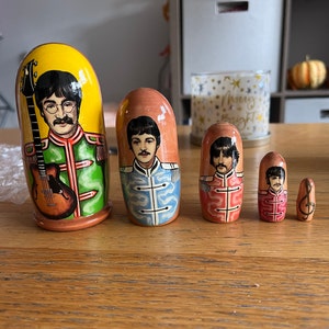 Buy Nesting Dolls For Kids Beatles Matryoshka Set 4"Tall