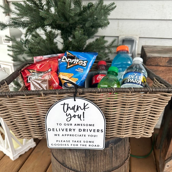 Delivery Driver Thank You Weatherproof Snack Goodie Treat Box Sign - Etsy