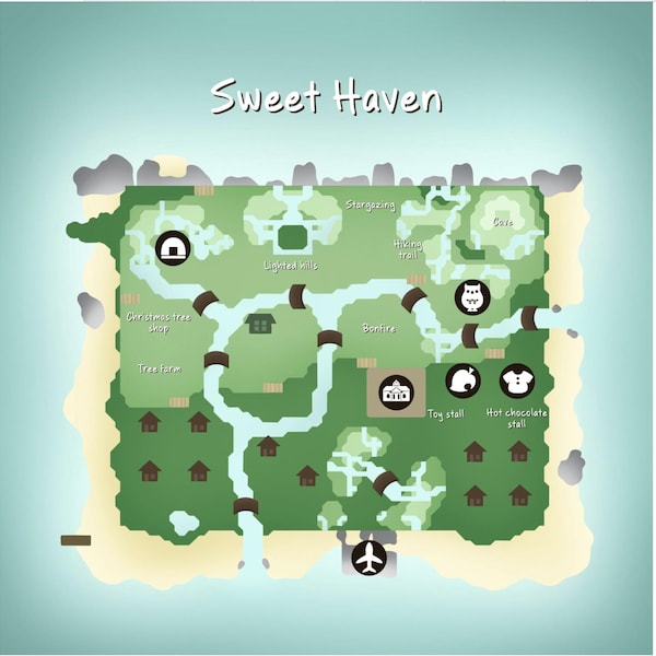 Custom Animal Crossing Island Map Design - Etsy