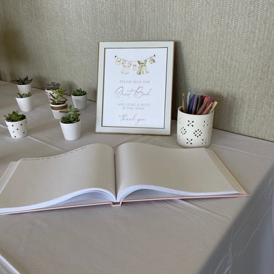 Girl Baby Shower Guest Book Printable Sheet, Baby Clothes Shower Guest ...