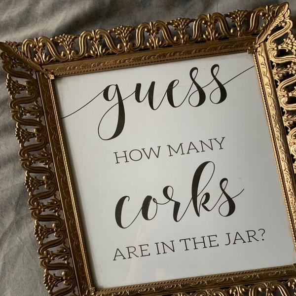 Guess How Many Game Sign & Cards: DIY Printable Template - Etsy