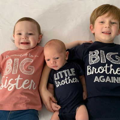 Big Brother AGAIN Big Sister AGAIN Navy Blue or Mauve Big - Etsy