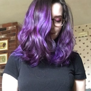 Dark Purple Hair Dye - Etsy Dark Purple Hair Dye - Etsy