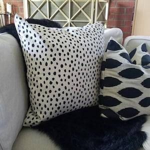 Lacefield Designs Clara Cornflower both Cornflower Blue Polka Dot Throw Pillow