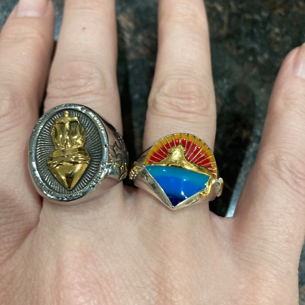 Jerry Garcia Handprint Ring Sterling Silver Hand Cast Hand Painted ...