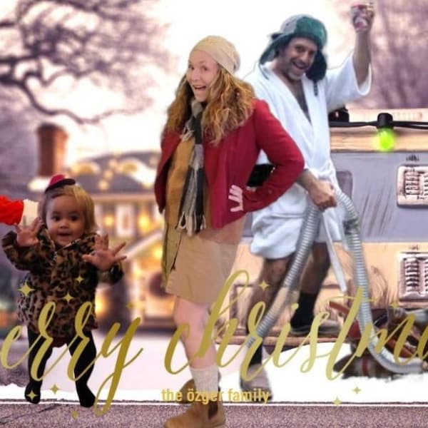 Home Alone Christmas Card, Funny Christmas Card Template, Photo Card