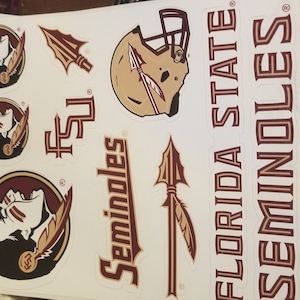 Fsu Sticker Designs Florida State Seminoles 10 Pack Sticker - officially Licensed Decals - Etsy