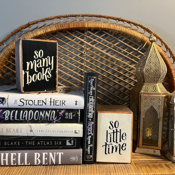 Once Upon a Time, the End, Storybook Wood Bookends, Image Transfer MADE ...