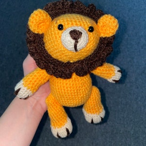 あみぐるみかぎ針編みパターン PDF ライオンのロリー、あみぐるみ簡単