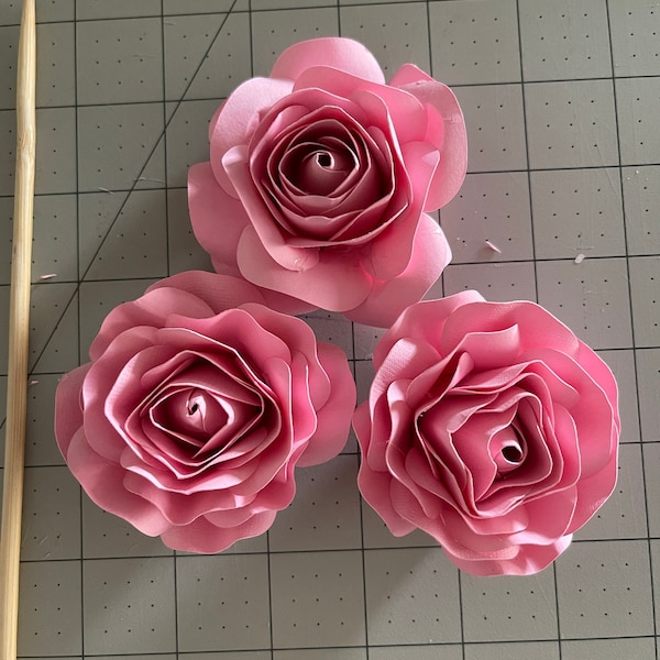 Small Paper Roses 2d Mini Paper Rose Template - DIY Crafting Svg/pdf/png/dxf (digital ...