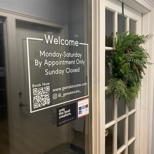 Custom QR Code Sticker for Window, Wall, Car Vinyl Decal for Business ...