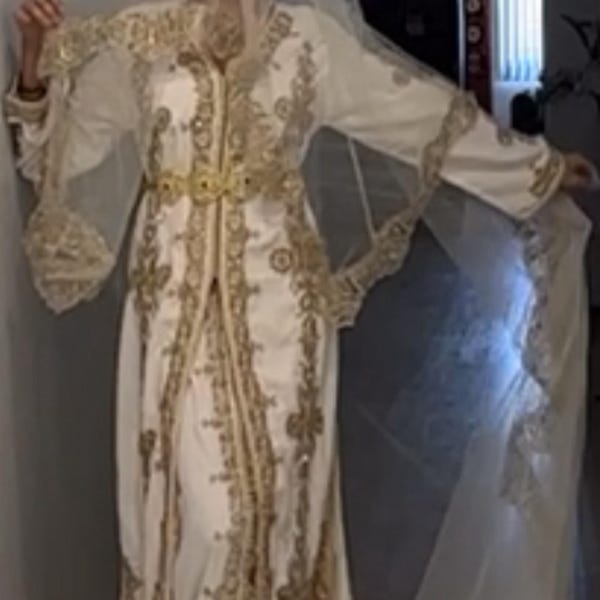 Custom Moroccan Caftan Wedding Dress Green Luxury Takchita