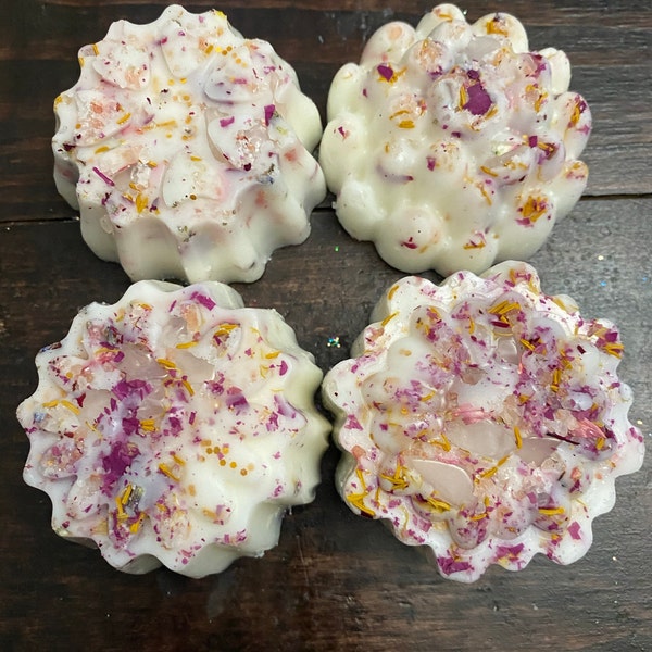 Large 4 Cavity Flower Silicone DIY Mold to Make Soap Candle Chocolate ...
