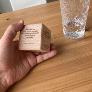 Heldenwürfel Würfel aus Holz Zitate für Kinder Sozial/Nachhaltig Gravur