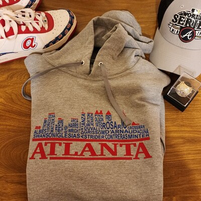 Atlanta Pro Baseball Team Skyline Names Graphic - Etsy