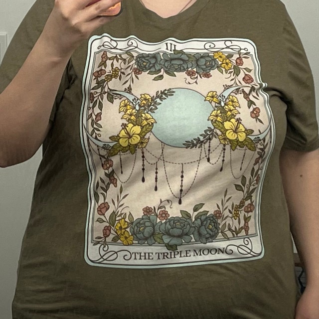 Triple Moon Tarot Card T-shirt: Witchy Celestial Top - Etsy